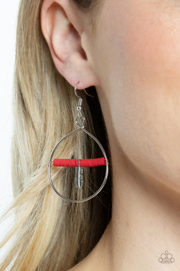 Free Bird Freedom - Red Earrings - Paparazzi Accessories