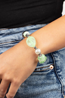 Resort Ritz - Green Bracelet - Paparazzi Accessories