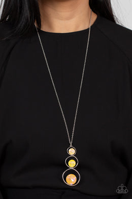 Celestial Courtier - Yellow Necklace - Paparazzi Accessories
