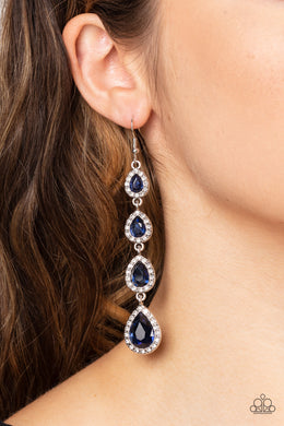 Confidently Classy - Blue Earrings - Paparazzi Accessories