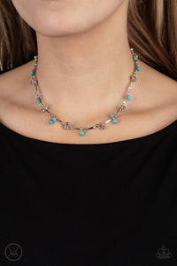 Sahara Social - Blue Necklace - Paparazzi Accessories