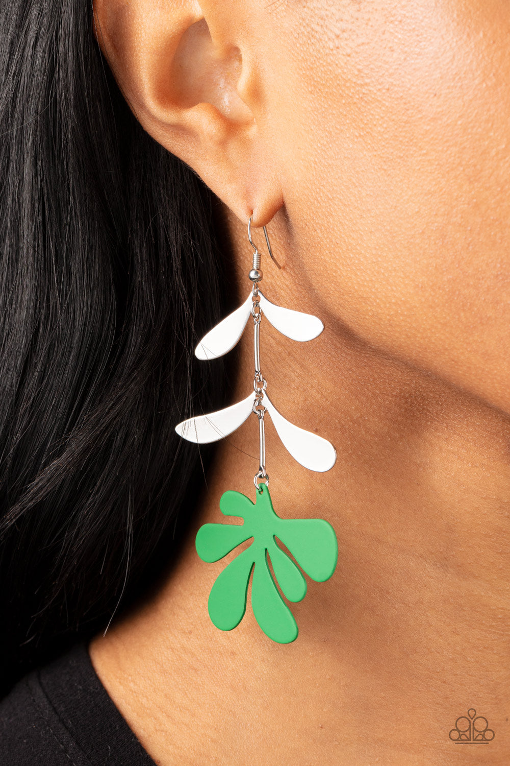 Palm Beach Bonanza - Green Earrings - Paparazzi Accessories