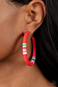 Colorfully Contagious - Red Earrings - Paparazzi Accessories