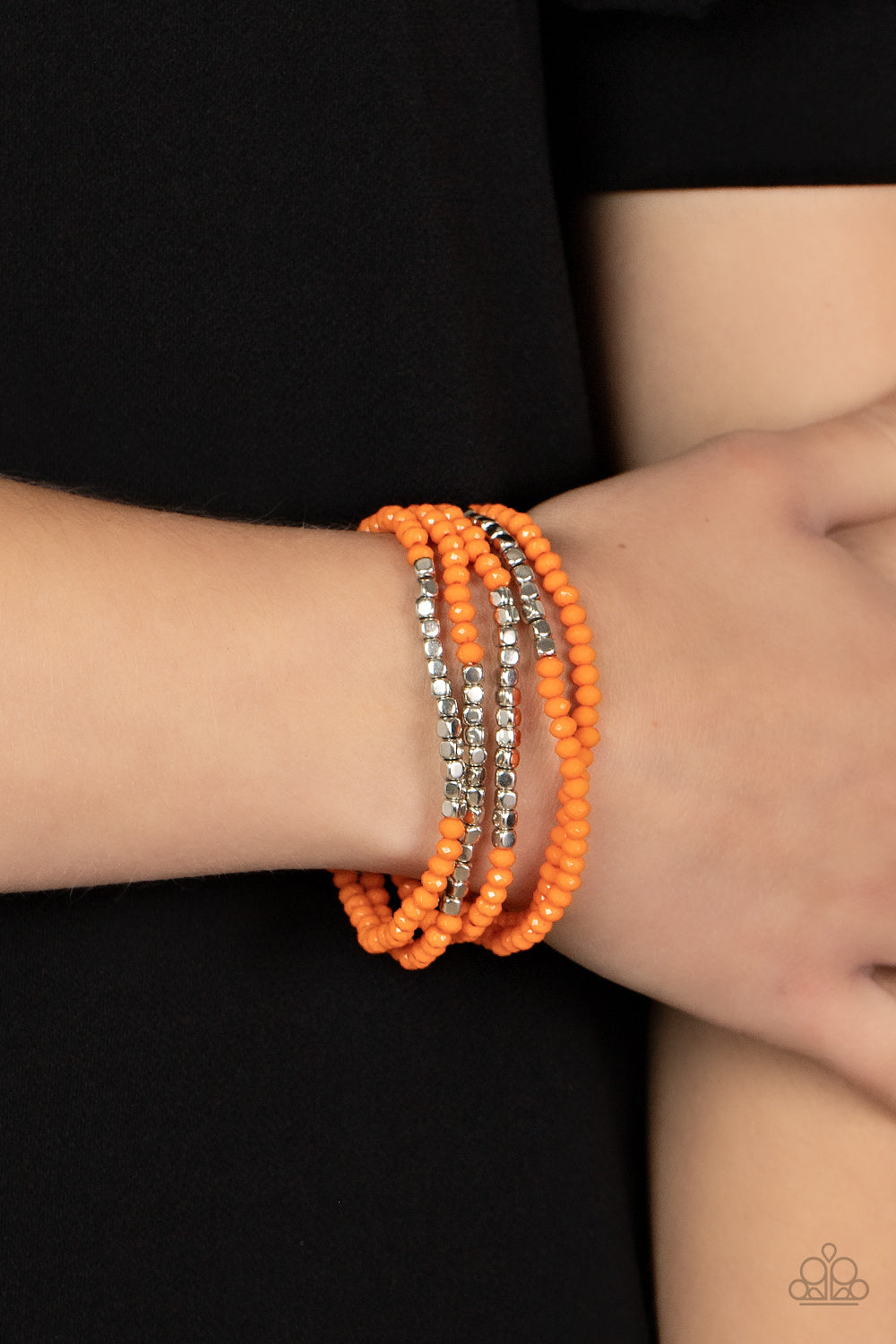 Tulum Trek - Orange Bracelet - Paparazzi Accessories
