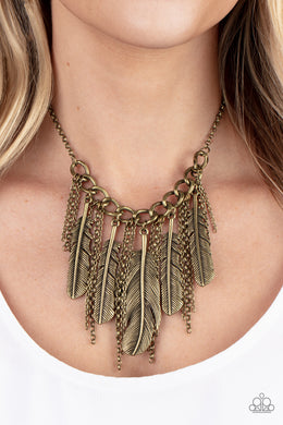 NEST Friends Forever - Brass Necklace - Paparazzi Accessories