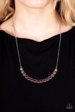 Throwing SHADES - Brown Necklace - Paparazzi Accessories