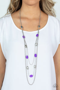 Barefoot and Beachbound - Purple Necklace - Paparazzi Accessories