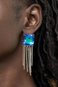 Supernova Novelty - Blue Post Earrings - Paparazzi Accessories