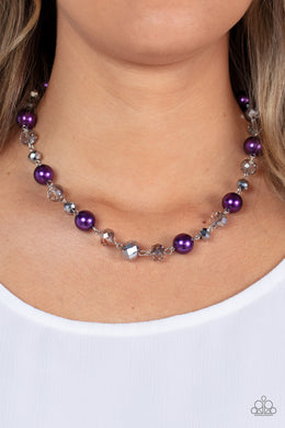 Decked Out Dazzle - Purple Necklace - Paparazzi Accessories