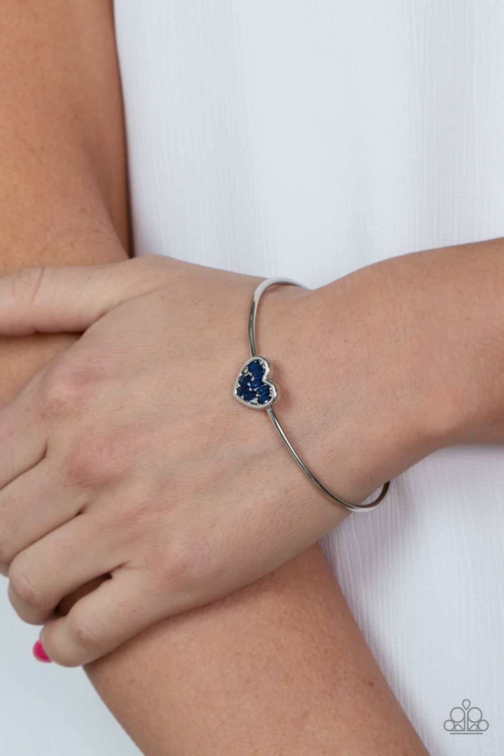 Heart of Ice - Blue Bracelet - Paparazzi Accessories