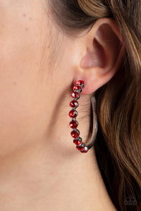 Photo Finish - Red Earrings - Paparazzi Accessories