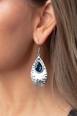 Tranquil Trove - Blue Earrings - Paparazzi Accessories