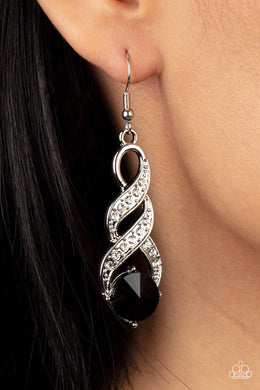 High-Ranking Royalty - Black Earrings - Paparazzi Accessories