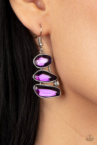 Gem Galaxy - Purple Earrings - Paparazzi Accessories