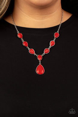 Party Paradise - Red Necklace - Paparazzi Accessories
