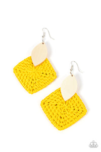 sabbatical-weave-yellow-earrings-paparazzi-accessories