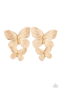 blushing-butterflies-gold-post earrings-paparazzi-accessories