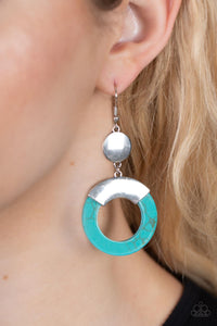 ENTRADA at Your Own Risk - Blue Earrings - Paparazzi Accessories