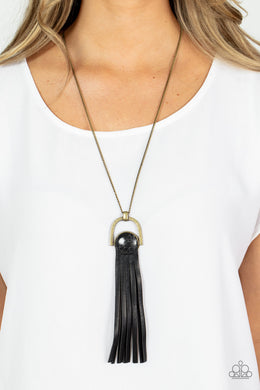 Winslow Wanderer - Brass Necklace - Paparazzi Accessories