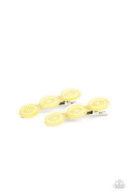Charismatically Citrus - Yellow Hair Clip - Paparazzi Accessories