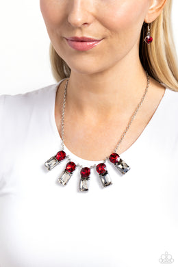 Celestial Royal - Red Necklace - Paparazzi Accessories