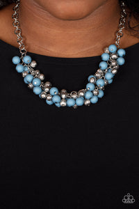 Party Procession - Blue Necklace - Paparazzi Accessories