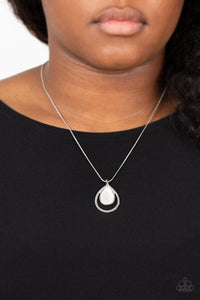 Gorgeously Glimmering - White Necklace - Paparazzi Accessories