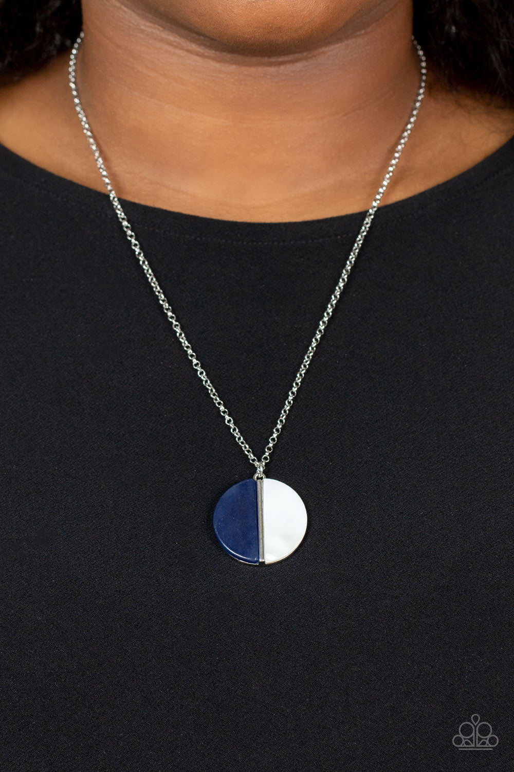 Elegantly Eclipsed - Blue Necklace - Paparazzi Accessories