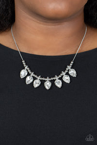 Crown Jewel Couture - White Necklace - Paparazzi Accessories