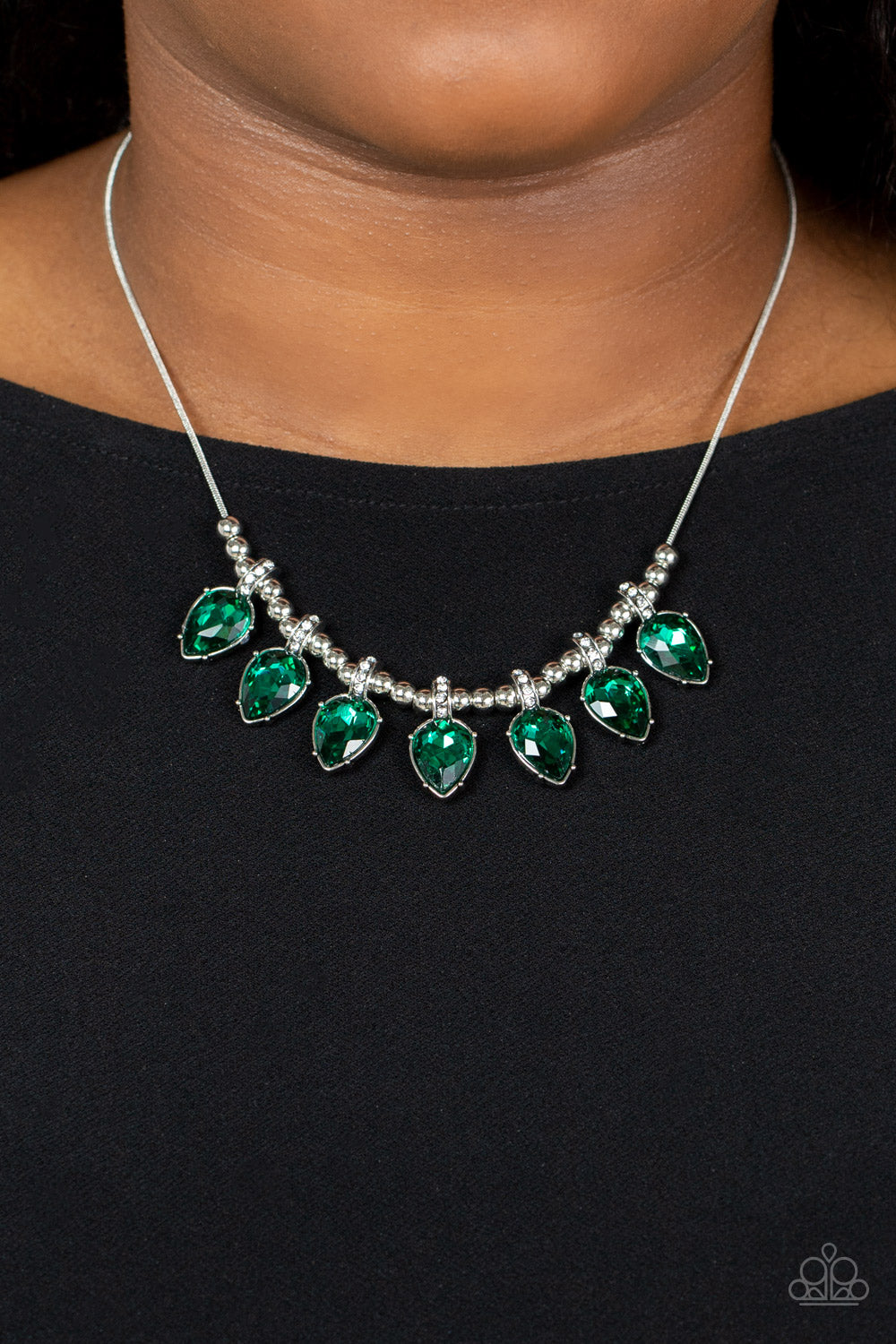 Crown Jewel Couture - Green Necklace - Paparazzi Accessories