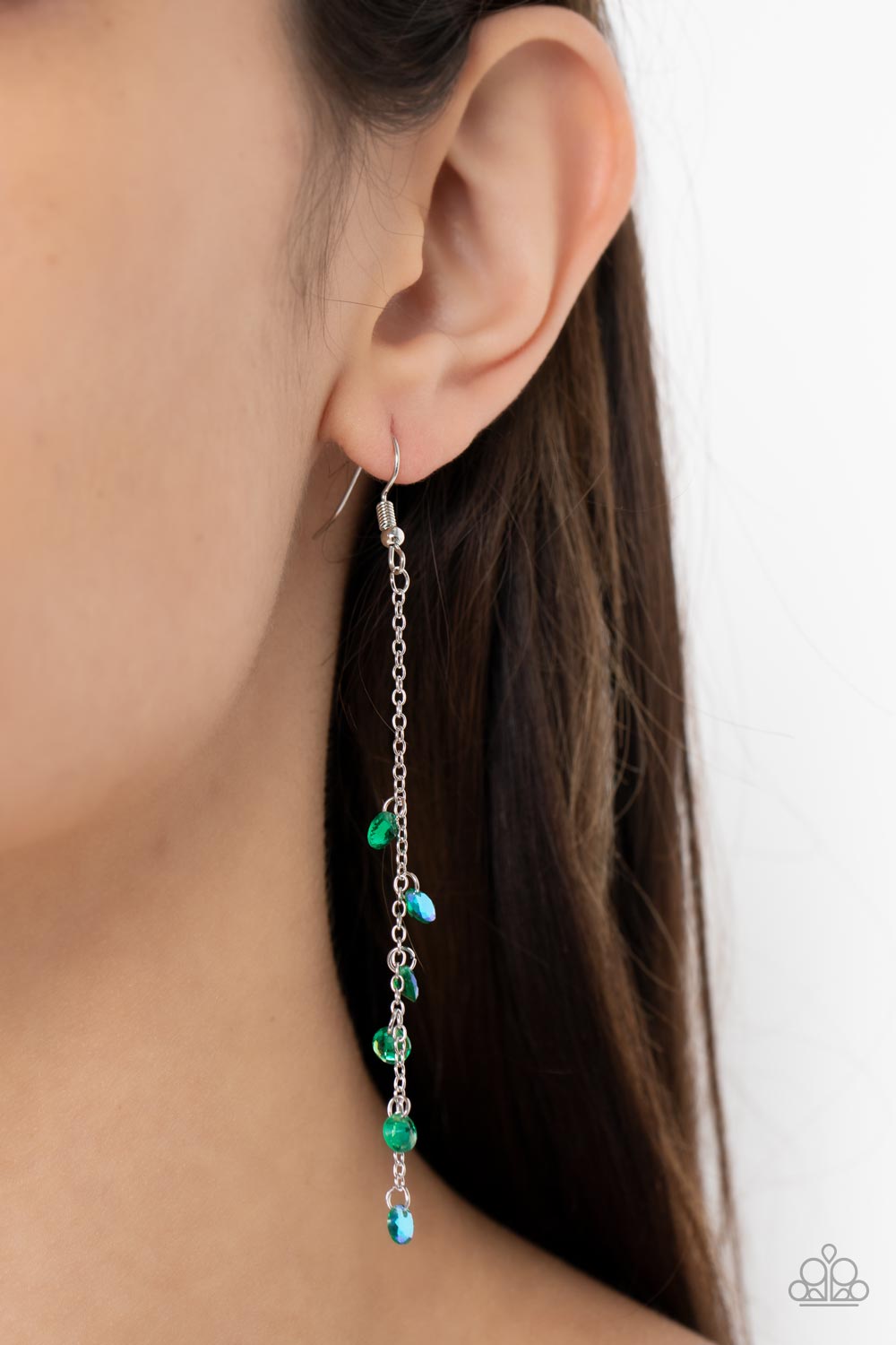 Extended Eloquence - Green Earrings - Paparazzi Accessories