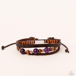 Public In-QUARRY - Purple Bracelet - Paparazzi Accessories