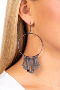 The Little Dipper - Black Earrings - Paparazzi Accessories