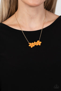 Petunia Picnic - Orange Necklace - Paparazzi Accessories