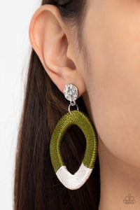 Thats a WRAPAROUND - Green Post Earrings - Paparazzi Accessories