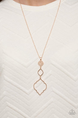 Marrakesh Mystery - Rose Gold Necklace - Paparazzi Accessories