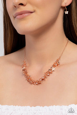 Fearlessly Floral - Copper Necklace - Paparazzi Accessories