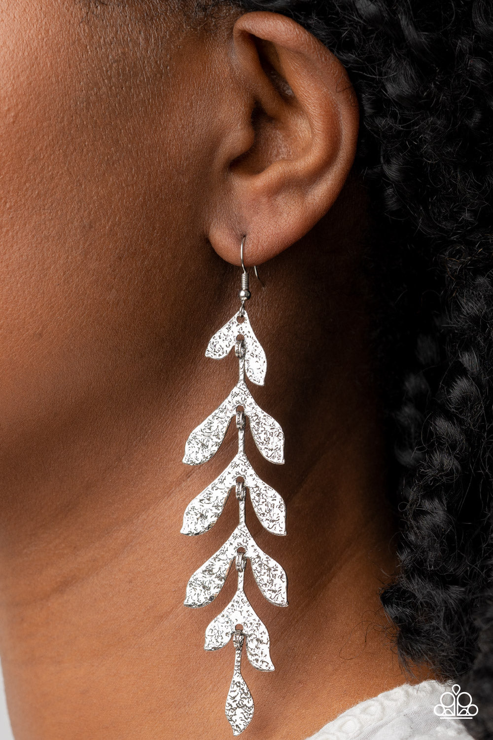 Lead From the FROND - Silver Earrings - Paparazzi Accessories