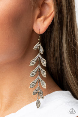 Lead From the FROND - Brass Earrings - Paparazzi Accessories