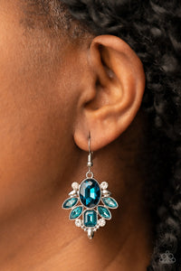 Glitzy Go-Getter - Blue Earrings - Paparazzi Accessories