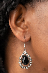 Divinely Duchess - Black Earrings - Paparazzi Accessories