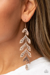 Lead From the FROND - Copper Earrings - Paparazzi Accessories