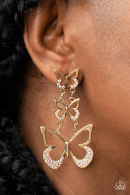 Flamboyant Flutter - Multi Post Earrings - Paparazzi Accessories