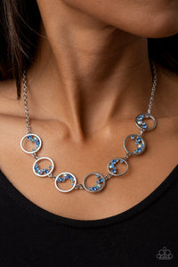 Blissfully Bubbly - Blue Necklace - Paparazzi Accessories