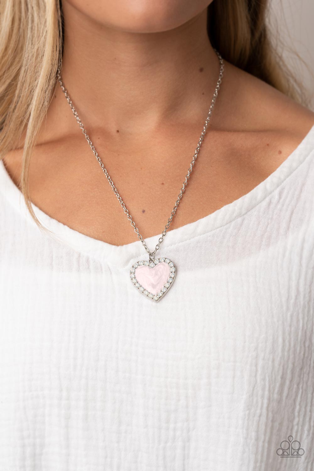 Heart Full of Luster - Pink Necklace - Paparazzi Accessories