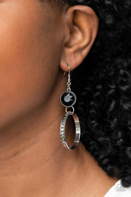 Standalone Sparkle - Black Earrings - Paparazzi Accessories