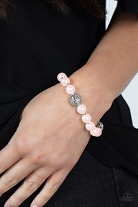 Upscale Whimsy - Pink Bracelet - Paparazzi Accessories