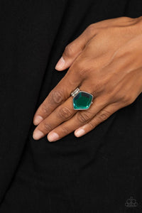 Abstract Escapade - Green Ring - Paparazzi Accessories