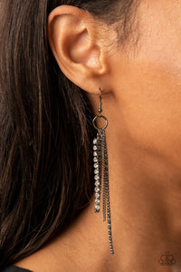Swing Dance Dazzle - Black Earrings - Paparazzi Accessories