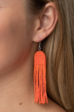 Right as RAINBOW - Orange Earrings - Paparazzi Accessories